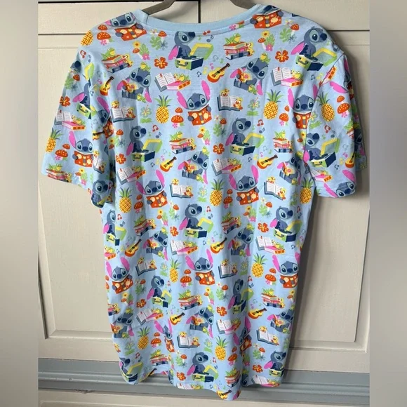 Loungefly Disney Lilo & Stitch Unisex Graphic Tee Shirt Size S M L 3X Frogs NWT - Picture 2 of 9